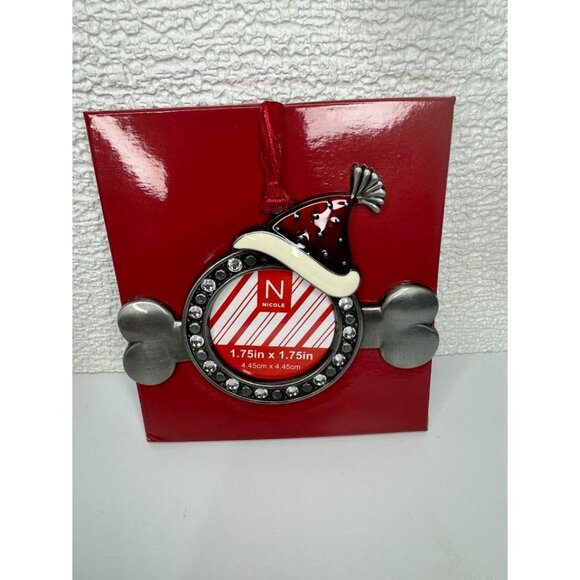 Christmas Ornament for Dog Picture Dog Bone Silver Tree Decor - Picture 4 of 5